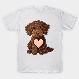 Valentine Poodle Shaped Chocolate T-Shirt